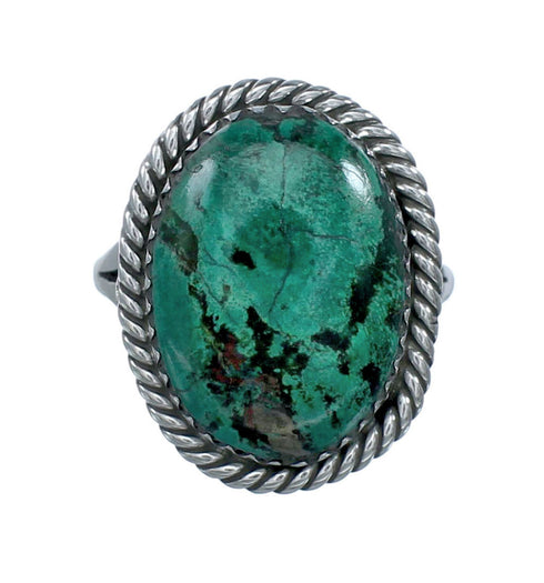 Navajo Sterling Silver Chrysocolla Ring Size 9-1/4 X10187